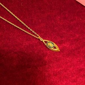 2/$15 Vintage necklace. Teal and blue stone with gold leaf. Lightweight …